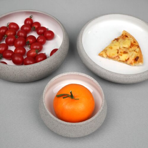 Gray Stoneware Dinnerware Ceramic Dishes Plates Sets Wholesale Classic Europe Design Restaurants Hotel Crockery