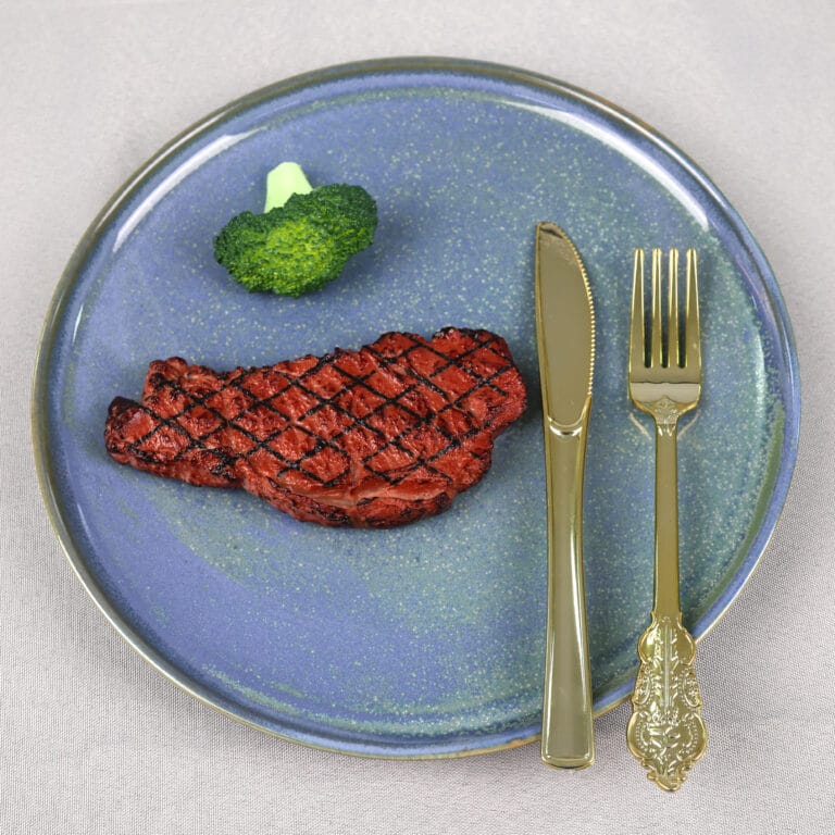 custom gradient blue kiln change ceramic plate