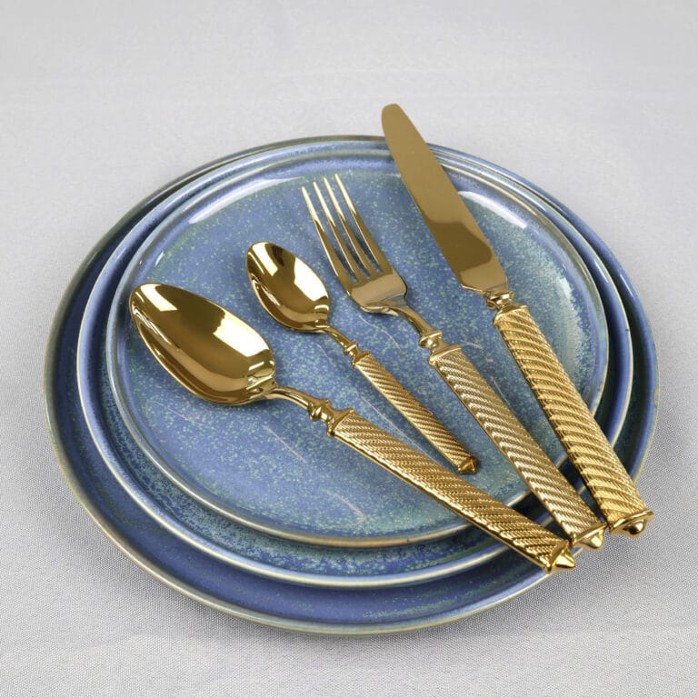 custom gradient blue kiln change ceramic plate