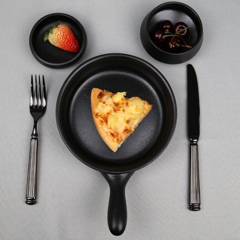custom black dinnerware set for catering