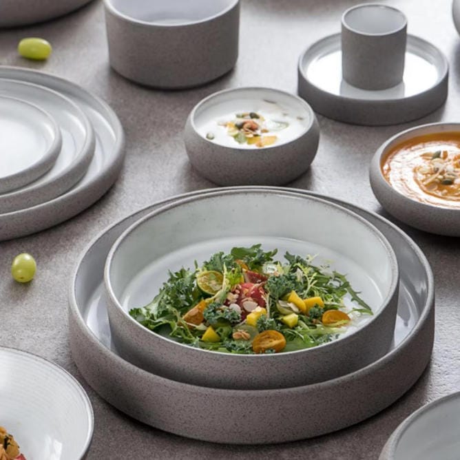 Brett kiln change gray stoneware tableware set