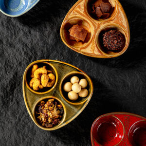 Elegant High - Bone China Divided Serving Dishes for Sauces  Snacks