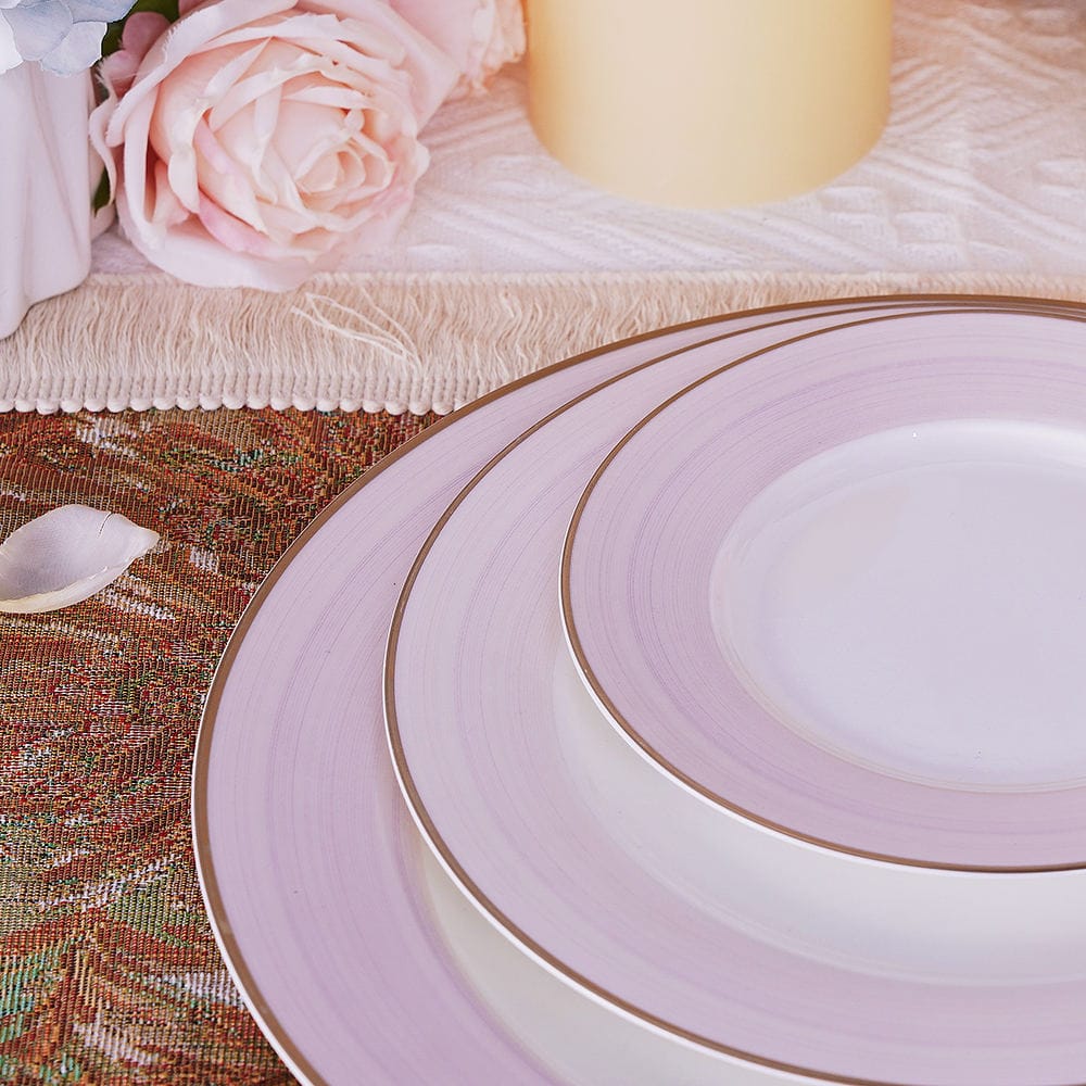 custom lavender bone china wedding dinnerware
