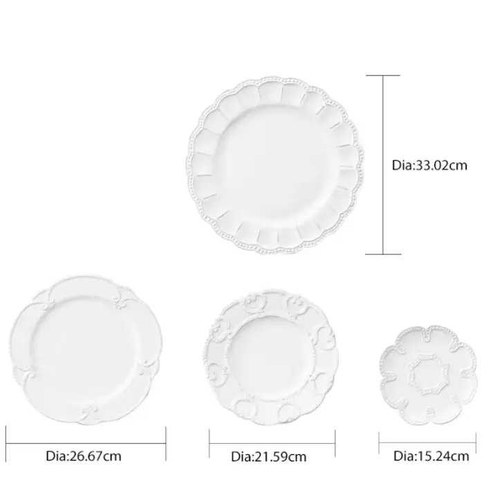 Custom bone china tableware for wedding
