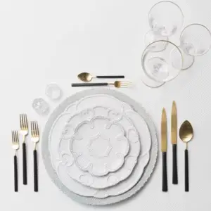 Custom bone china tableware set for wedding