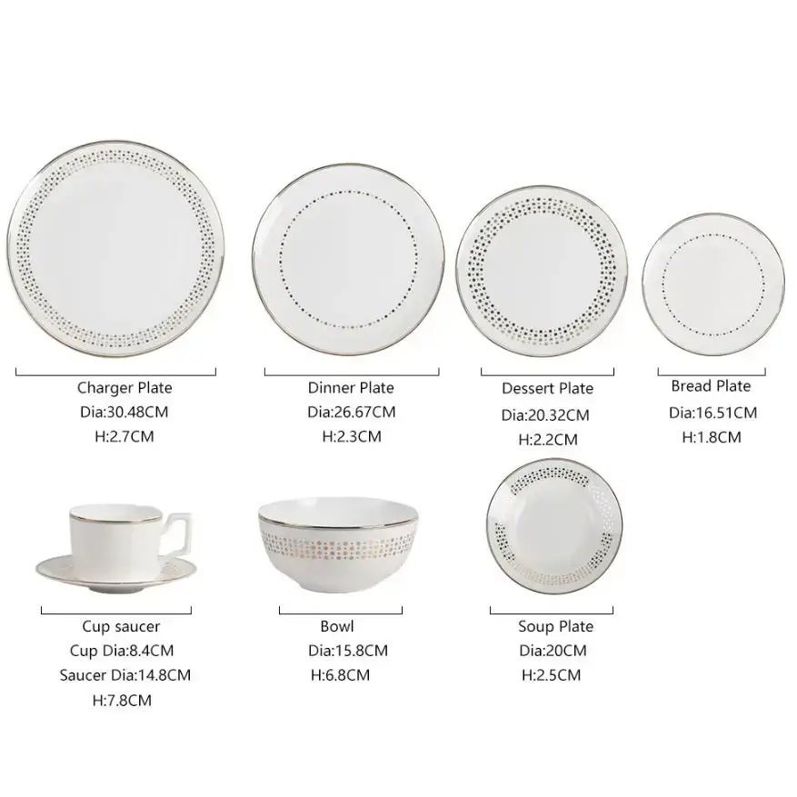 bone china wedding tableware set