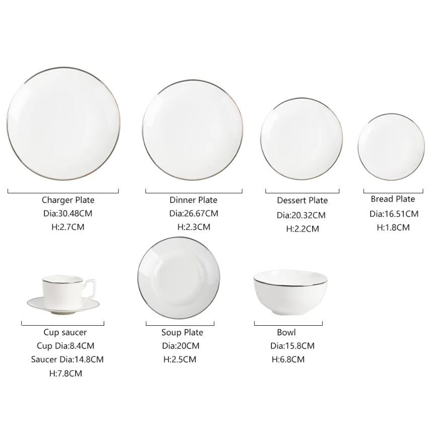 custom bone china wedding tableware set