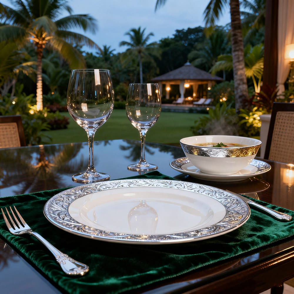 bone china dinnerware for luxury resorts