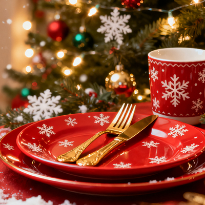 custom chrismas dinnerware