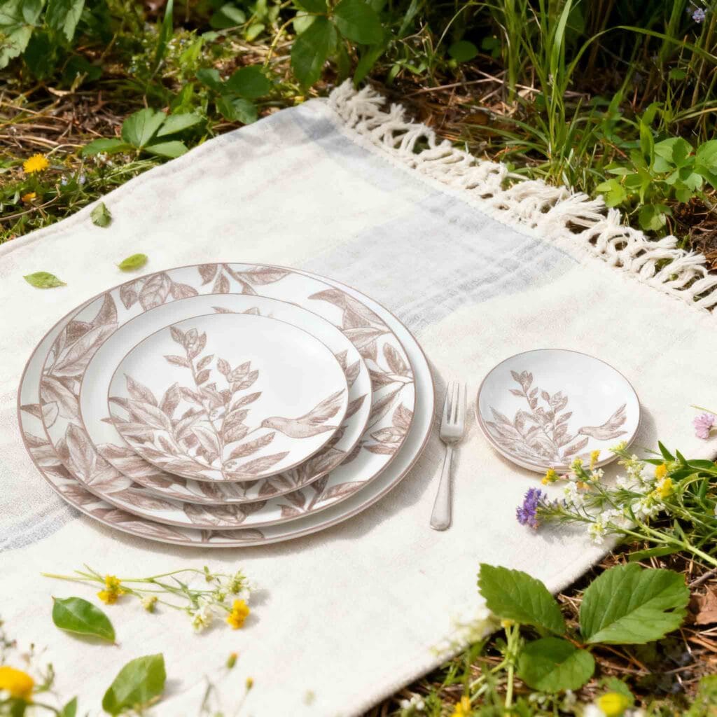 bone china patterned dinnerware sets