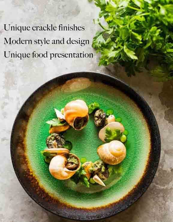 Kiln Change Ceramic Dinnerware Set Janpanese Retro Style