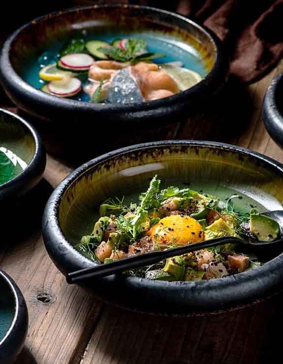 Kiln Change Ceramic Dinnerware Set Janpanese Retro Style