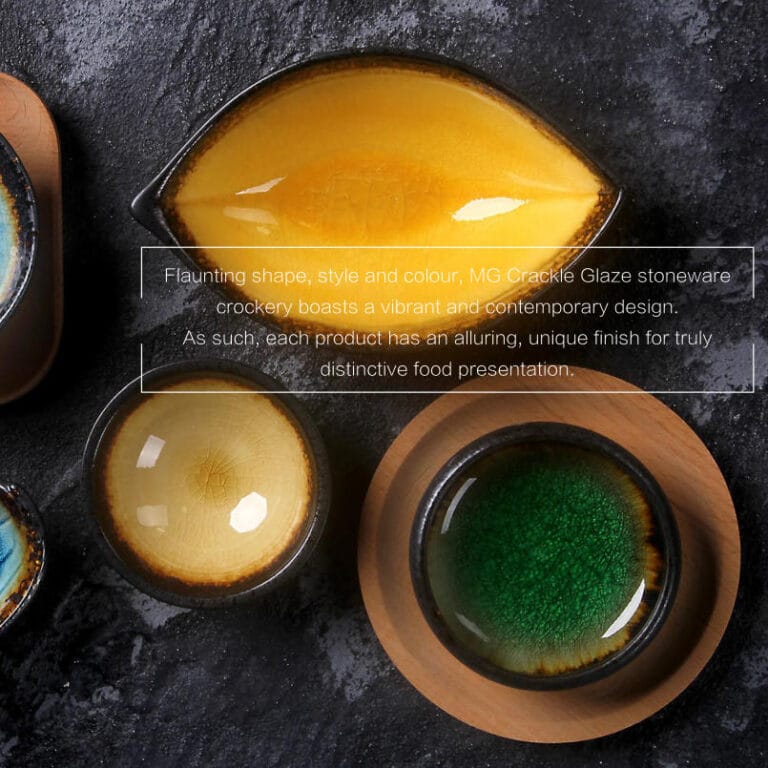 Kiln Change Ceramic Dinnerware Set Janpanese Retro Style