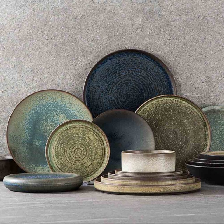 Speckle High-Temperature Kiln Change Ceramic Tableware Set for Wabi-Sabi Restaurant