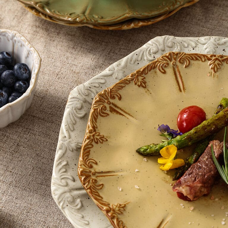 kiln change ceramic tableware set European pastoral style