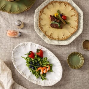 kiln change ceramic tableware set European pastoral style