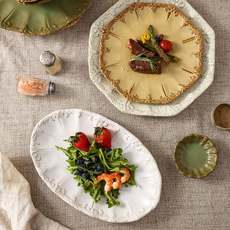 kiln change ceramic tableware set European pastoral style