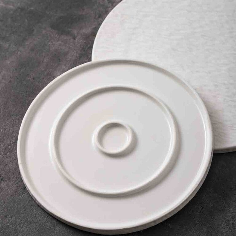Matte White Stone-Grain Ceramic Crockery Set
