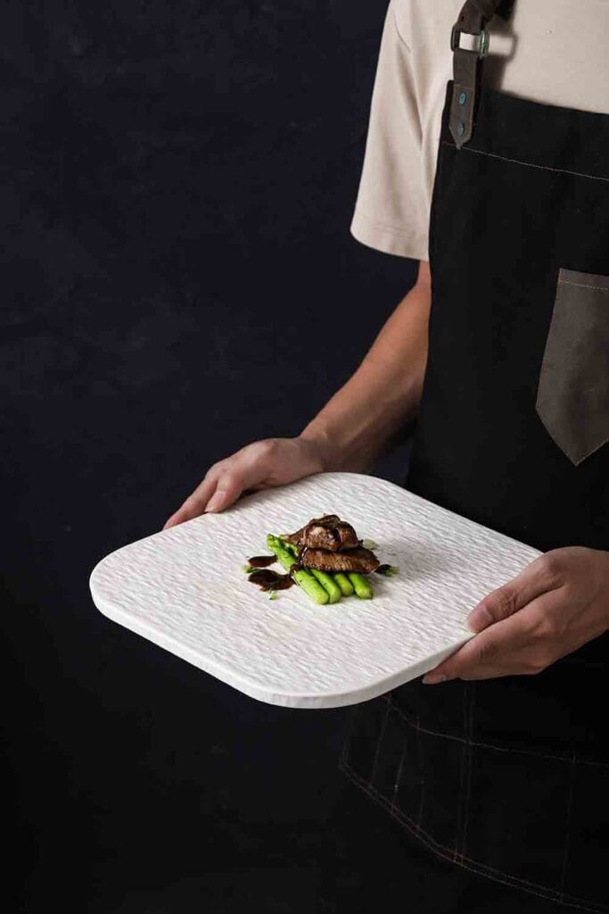 Matte White Stone-Grain Ceramic Crockery Set