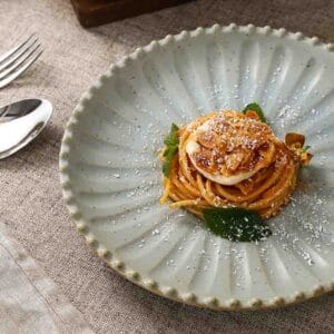 Retro Radial Bead-Edged Ceramic Tableware Set