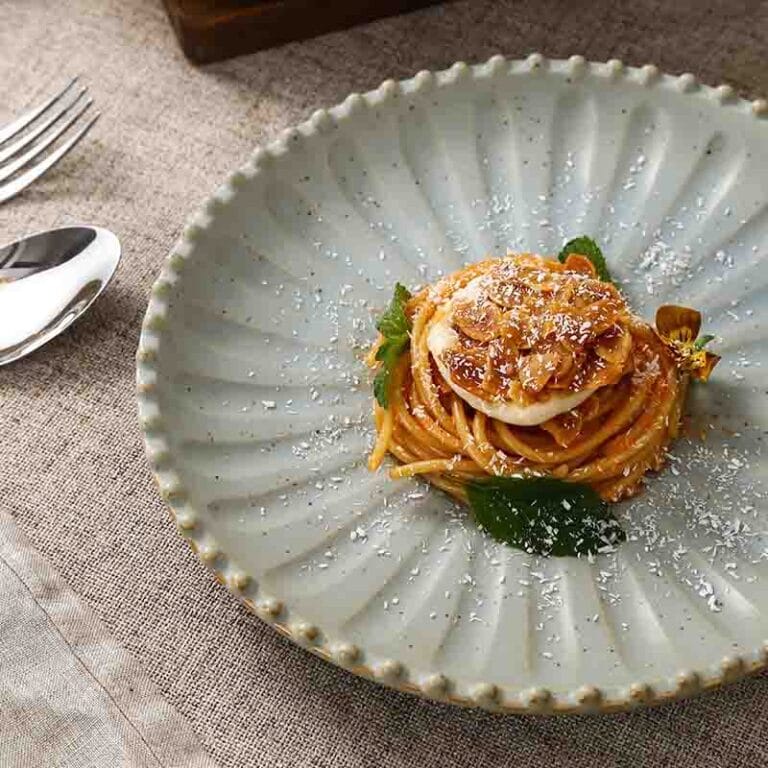 Retro Radial Bead-Edged Ceramic Tableware Set