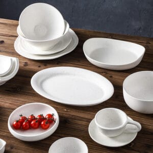 Nordic Style White Tableware Set Stoneware dinner set