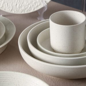 Nordic Style White Tableware Set Stoneware dinner set