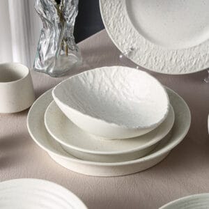 Nordic Style White Tableware Set Stoneware dinner set
