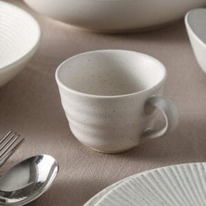 Nordic Style White Tableware Set Stoneware cup