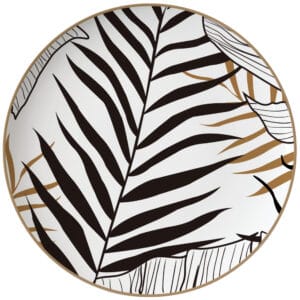 black write modern luxury wedding dinnerware set