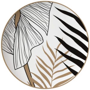 black write modern luxury wedding dinnerware set