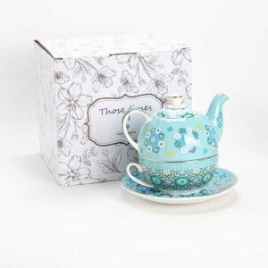 custom bone china teapot gift set