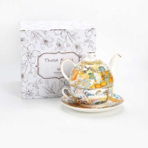 custom bone china teapot gift set
