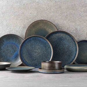 Speckle High-Temperature Kiln Change Ceramic Tableware Set for Wabi-Sabi Restaurant