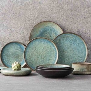 Speckle High-Temperature Kiln Change Ceramic Tableware Set for Wabi-Sabi Restaurant