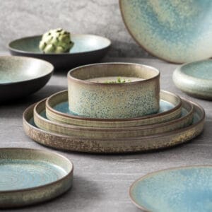 Speckle High-Temperature Kiln Change Ceramic Tableware Set for Wabi-Sabi Restaurant