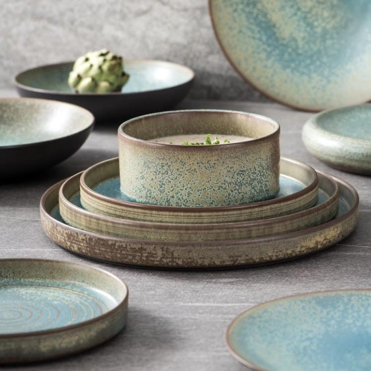 Speckle High-Temperature Kiln Change Ceramic Tableware Set for Wabi-Sabi Restaurant