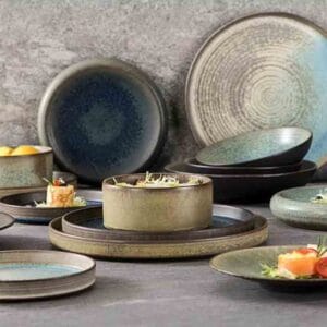 Speckle High-Temperature Kiln Change Ceramic Tableware Set for Wabi-Sabi Restaurant