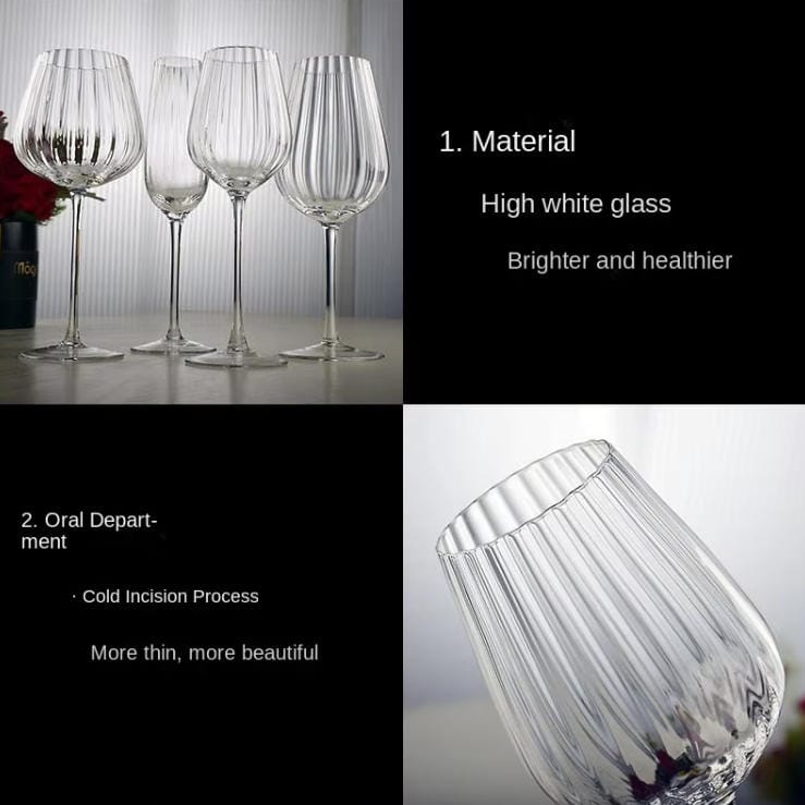 Custom Vertical Stripe Wine Champagne Glasses