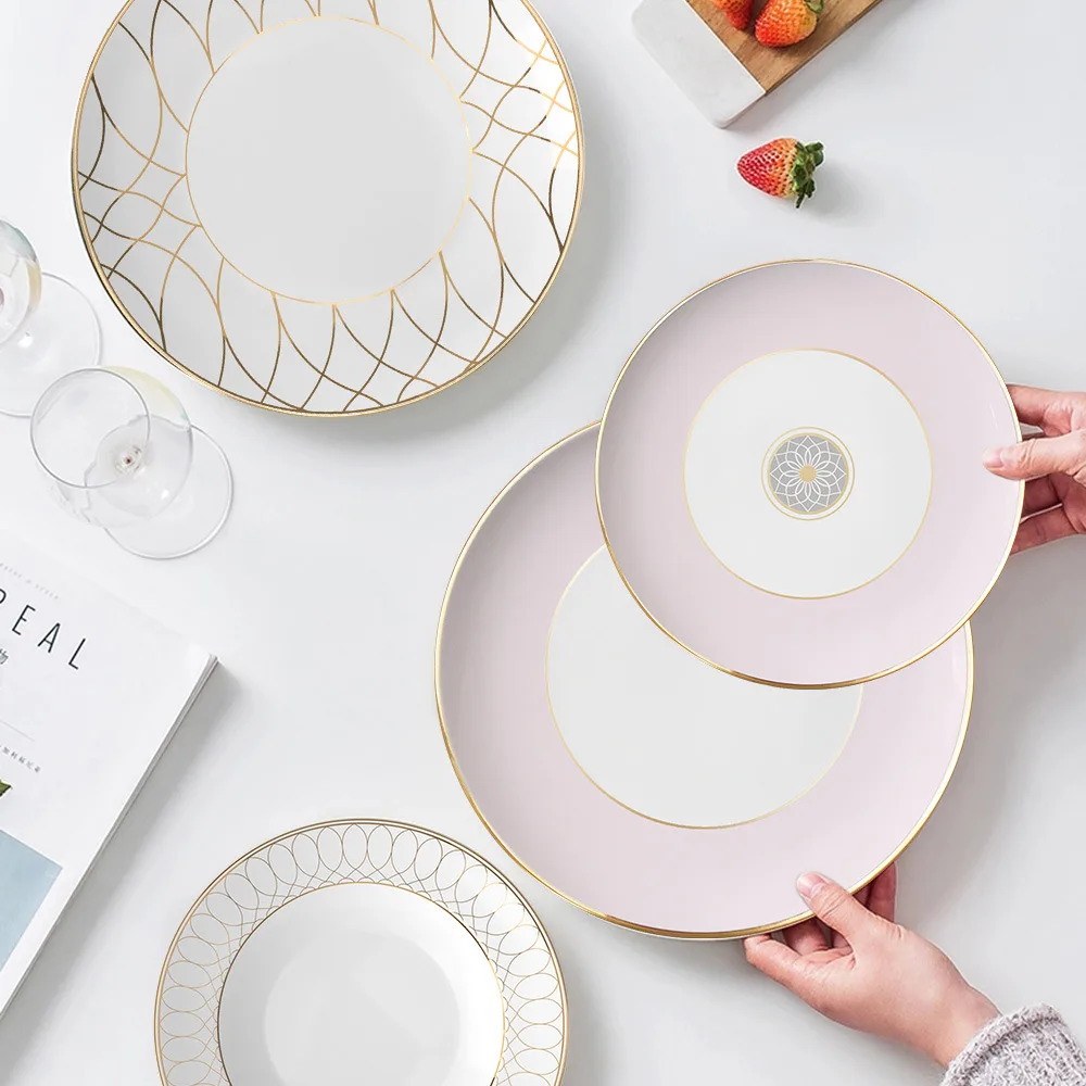 gold rimmed plate