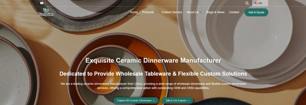 top 10 ceramic dinnerware manufacturer China