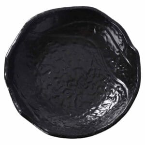 Handcrafted Black White Ceramic Dinner Plates Set