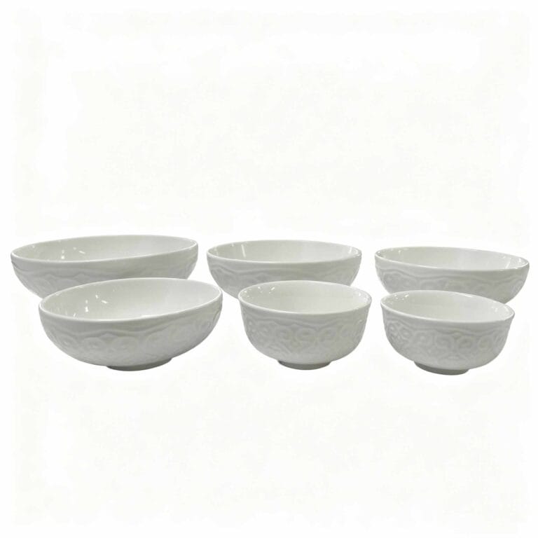 white fine china embossed ceramic plate lace relief porcelain bowl