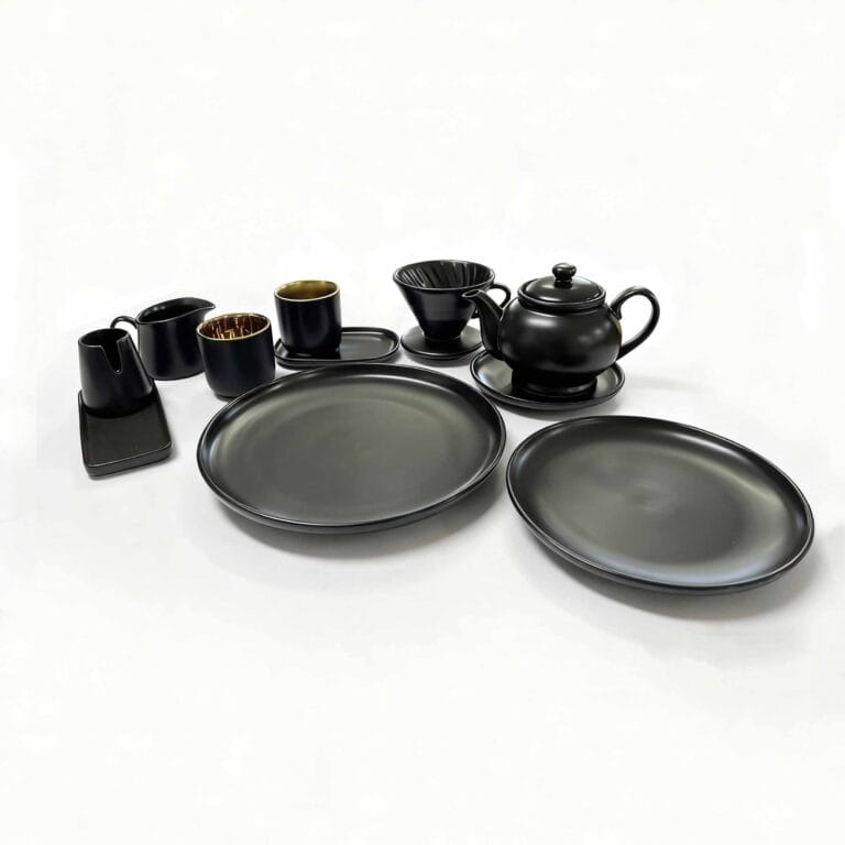 High-end Matte Black coffee set
