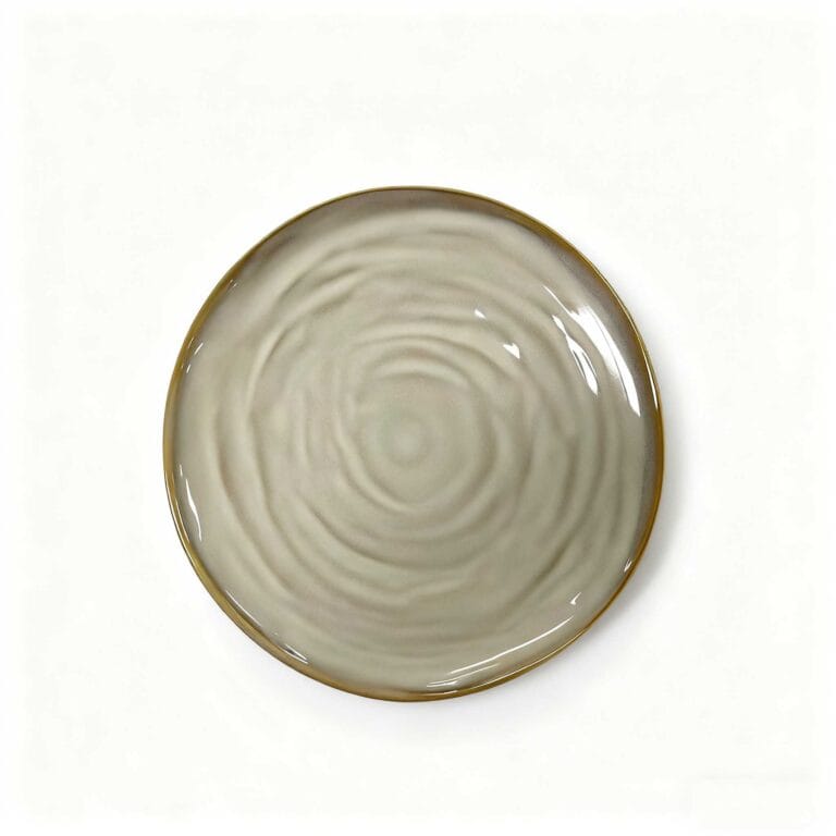 Japanese Beige Kiln Change ceramic plate