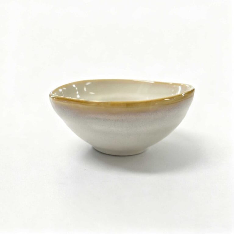 Japanese Beige Kiln Change ceramic sauce bowl