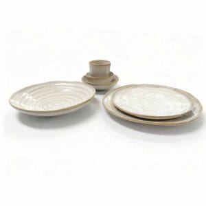 Japanese Beige Kiln Change ceramic tableware set