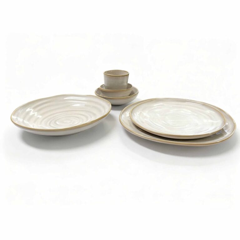 Japanese Beige Kiln Change ceramic tableware set