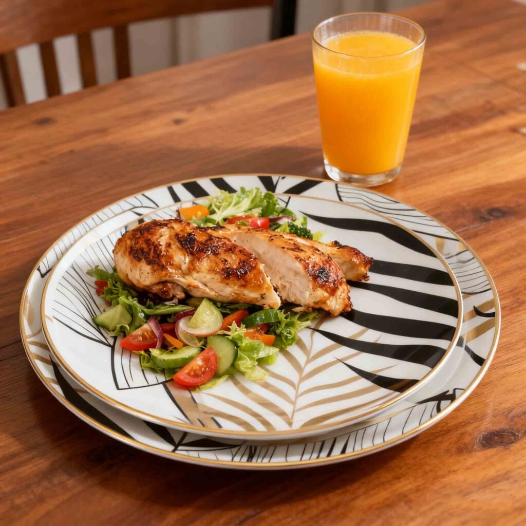 black write modern luxury wedding dinnerware set