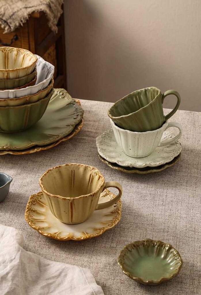 kiln change ceramic tableware set European pastoral style